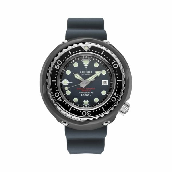 a watch with black dials and green hands