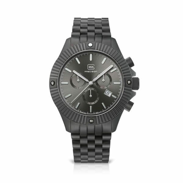 a black watch on a white background