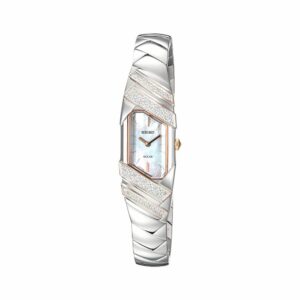 a women's watch with diamonds on the dial