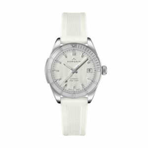a watch with white dials on a white background