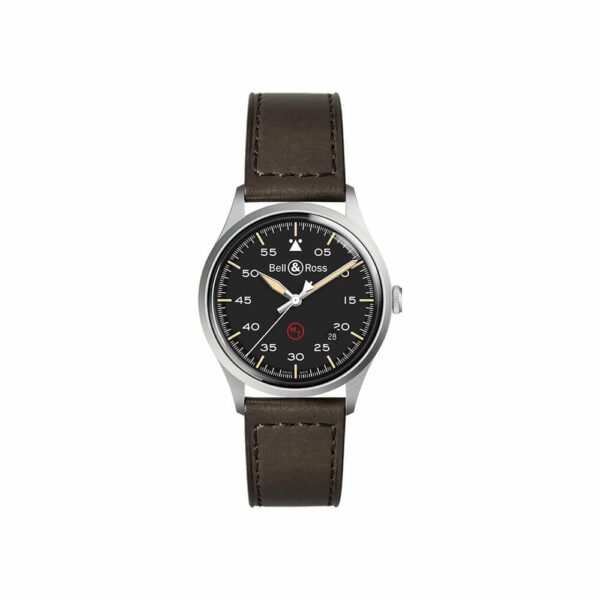 a black watch with brown leather straps