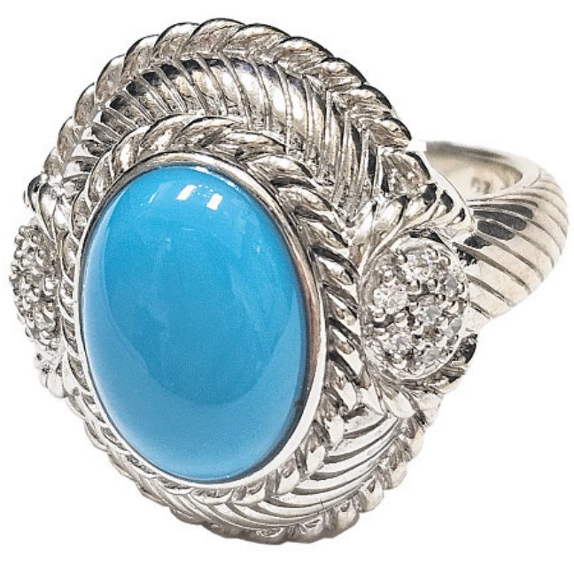 silver turquoise ring middle