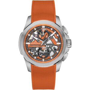 norqain independence skeleton chrono 42mm orange n3200.40s01.o01.r01